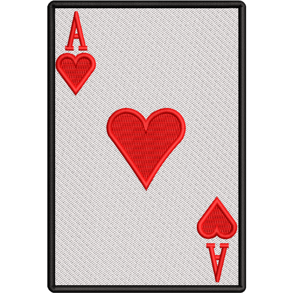Playing Card Embroidery Design