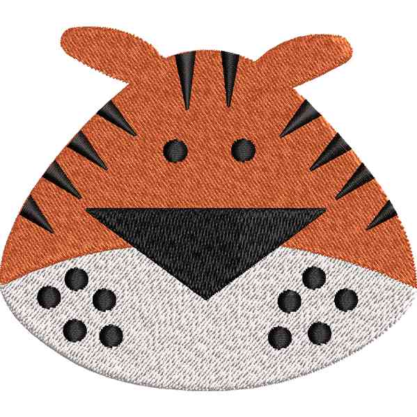Tiger Cartoon Face Design