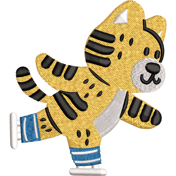 Skating Tiger Design