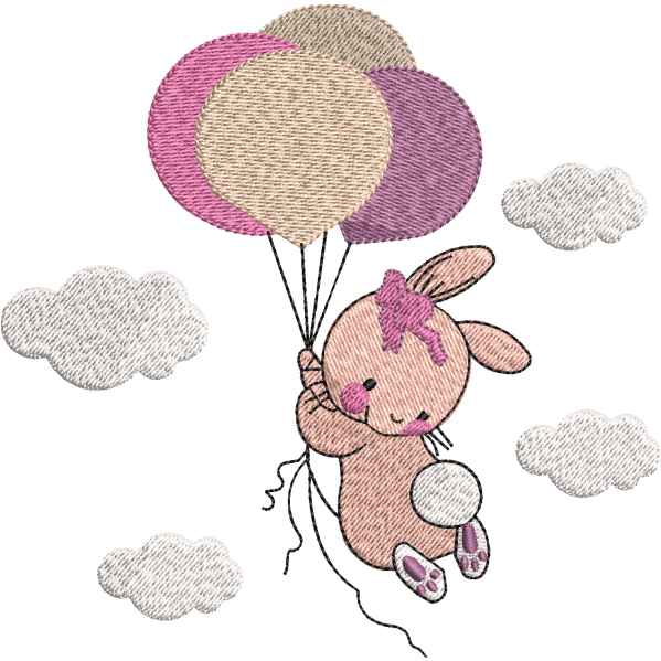 Rabbit With Balloon Design
