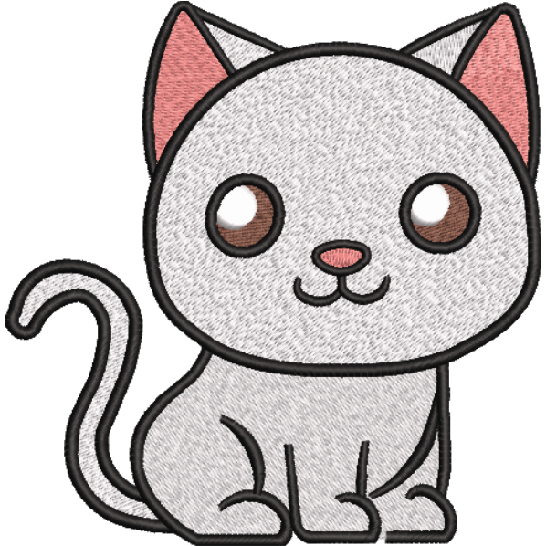 Cute White Cat Design