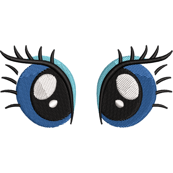 Cat Blue Eye Embroidery Design