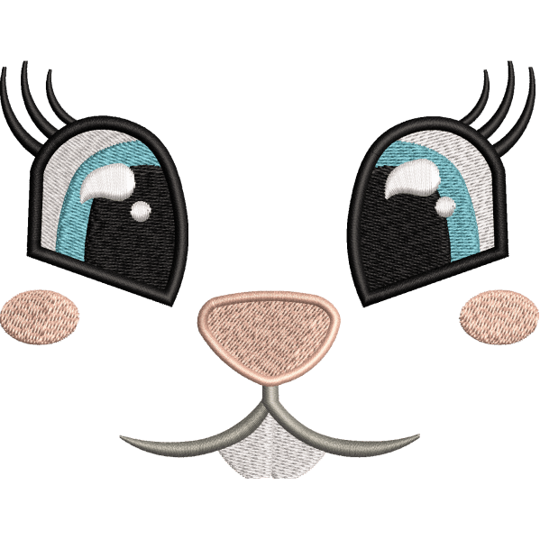 Cute Cat Eyes Embroidery Design