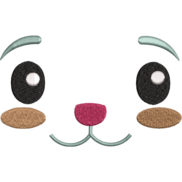 Cute Cat Eye Embroidery Design