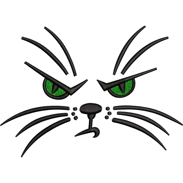 green eyes cat design