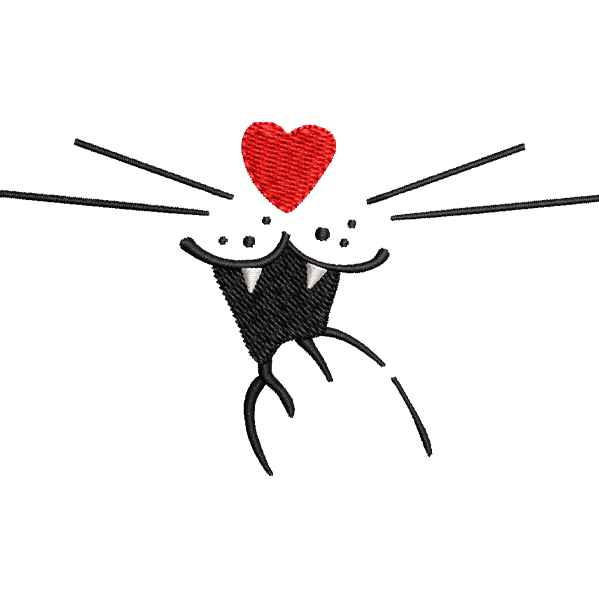Cat Love Face Design