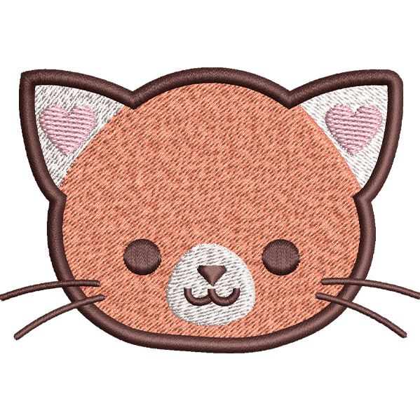 Orange Color Cat Face