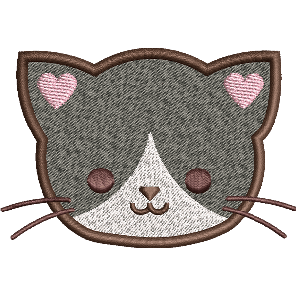 Gray Color Cat Face