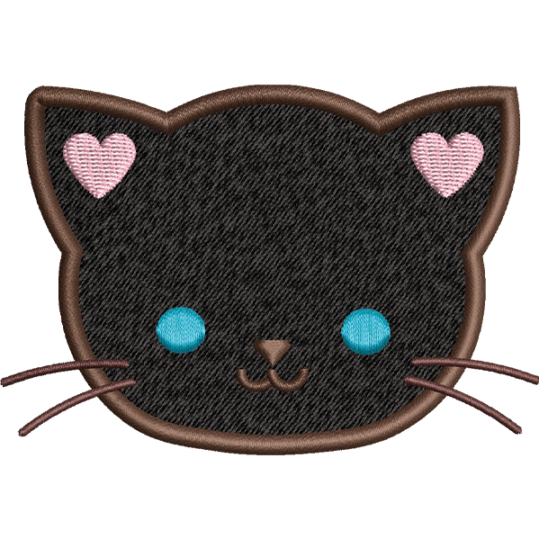Black Color Cat Face