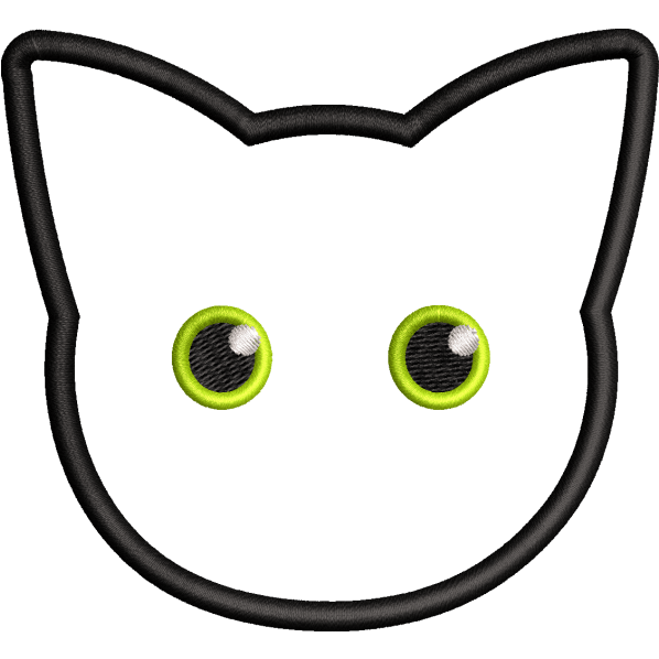 Green Eyes Cat Design