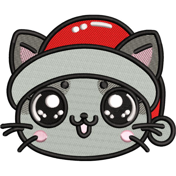 Cute Kawaii Cat Face Design