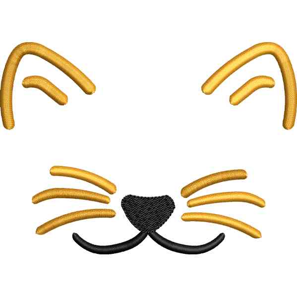 Yellow Cat Face Design