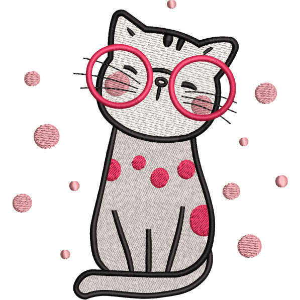 Glasses cat design