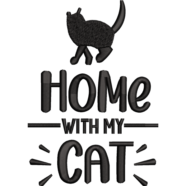 home with my cat