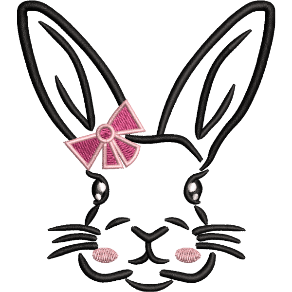 Rabbit Face Outline Design
