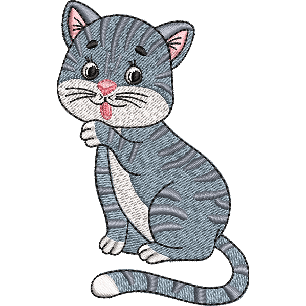 Free Cat logo Embroidery Design