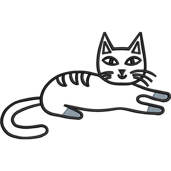 Minimalist Cat Line Art Design