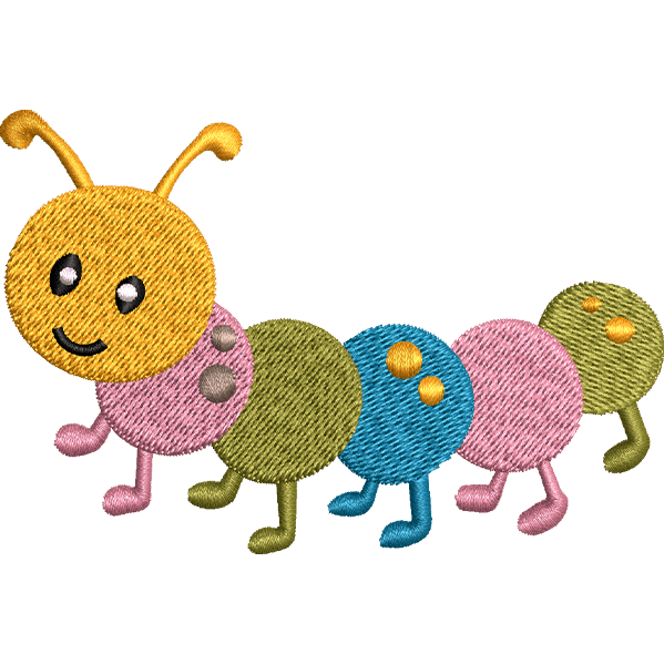 Multicolor Caterpillar Design
