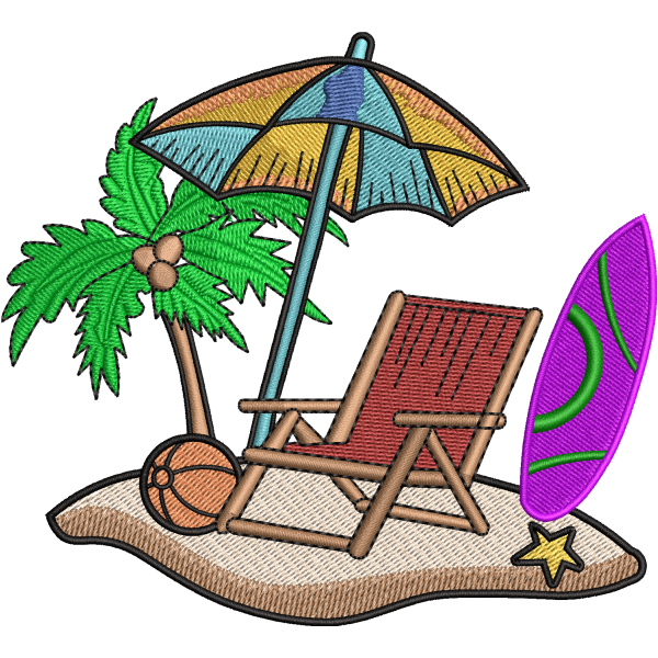 Beach Chair With Umbrella Design