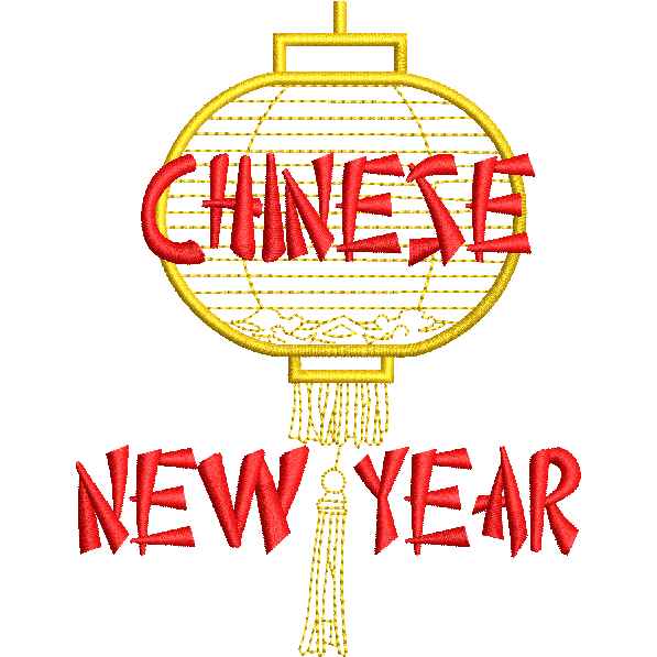 Chinese New Year Embroidery Design
