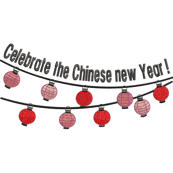 Chinese New Year Embroidery Design