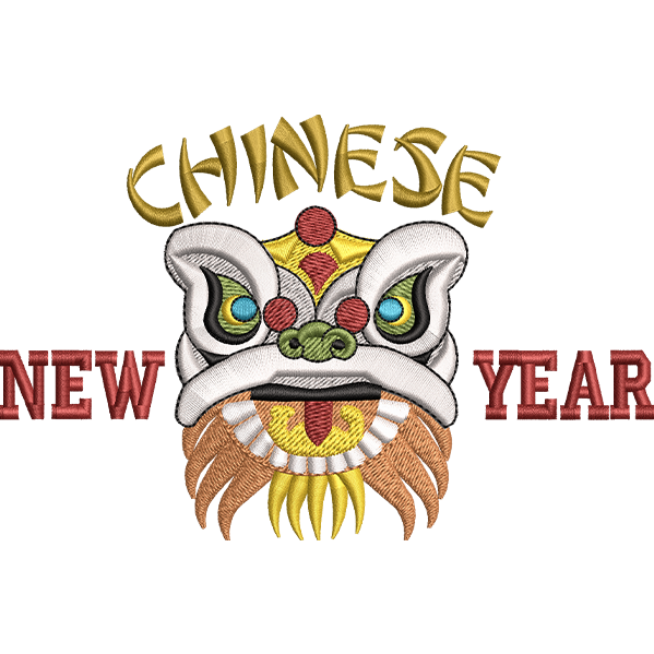 Dragon Face Chinese New Year Design