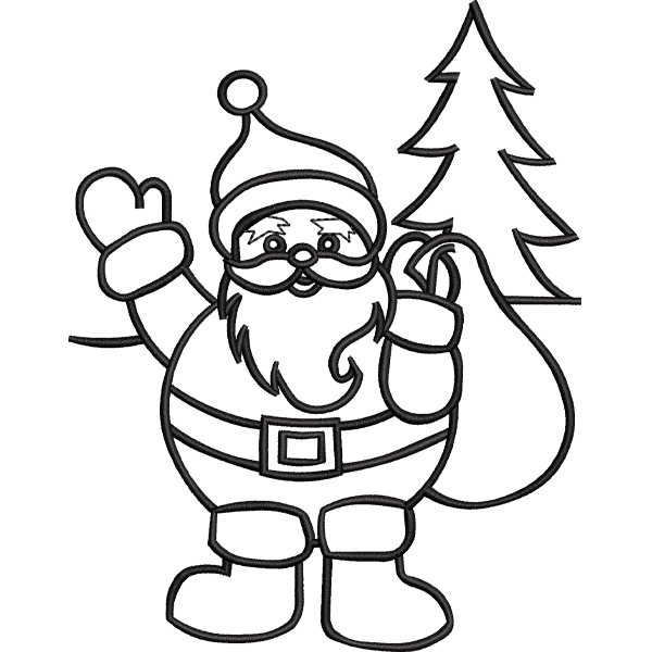 christmas man embroidery design