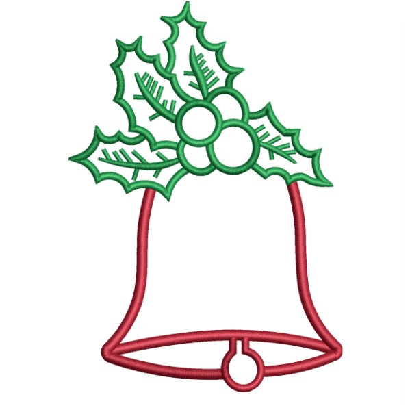 christmas bell embroidery design
