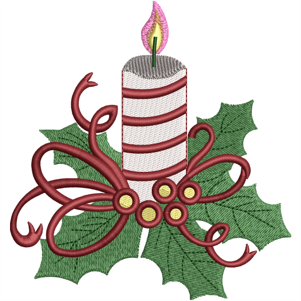 candle embroidery design