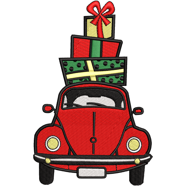 car gift embroidery design