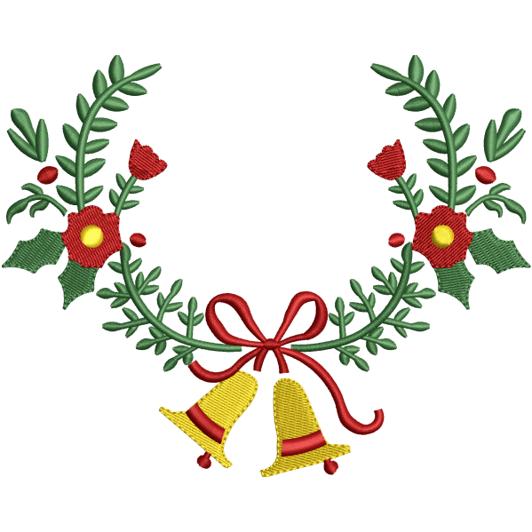 bell leave embroidery design