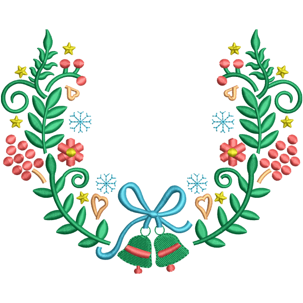 bell flower embroidery design