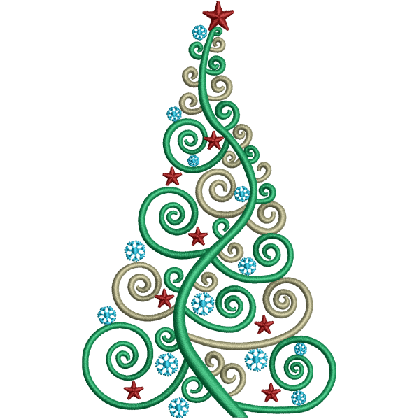 tree embroidery design