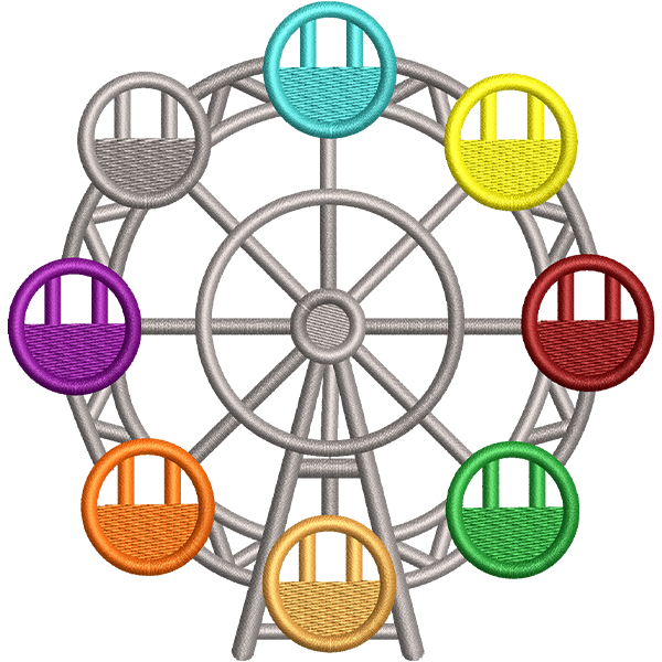 Rainbow Ferris Wheel Design