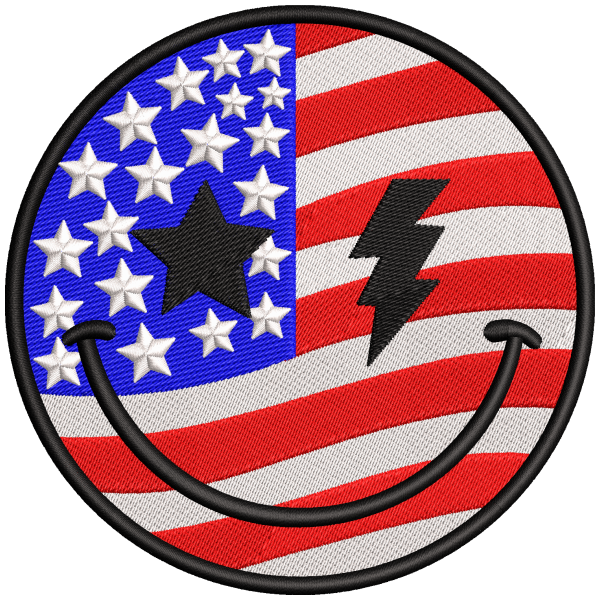 Patriotic Smiley Face Design