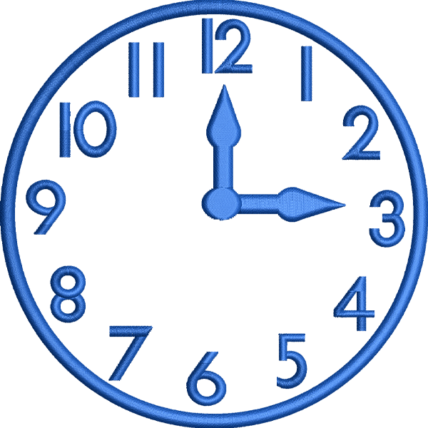 3D Embossed Clock Design