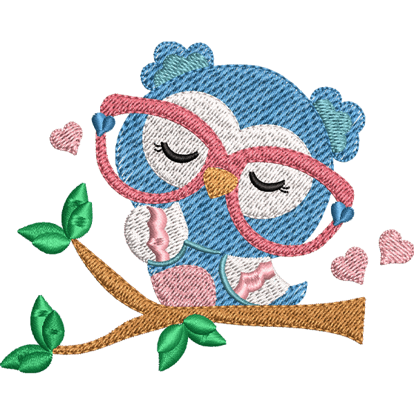 Close Eye Owl Design