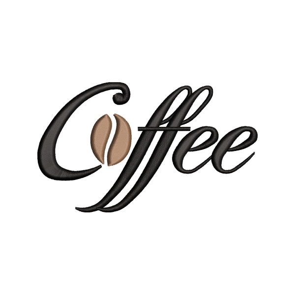 Coffee Embroidery Design