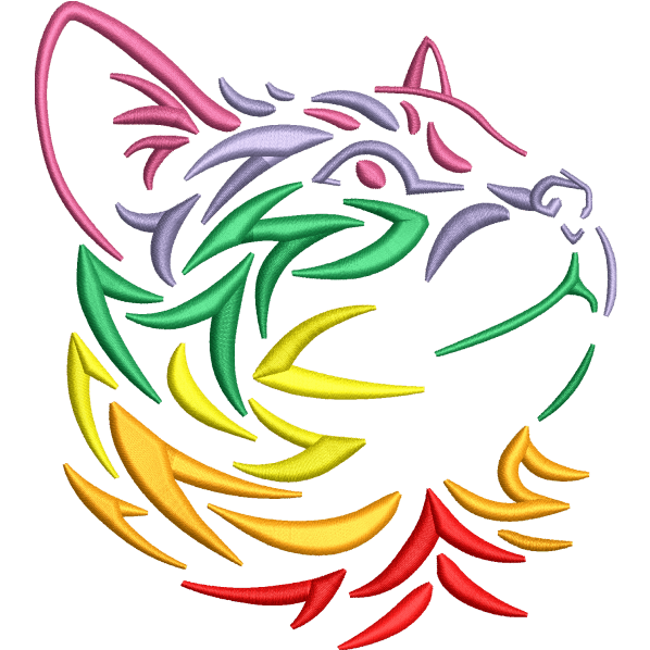 Multi Color Cat Design