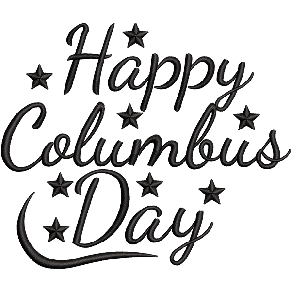 Columbus Day With Star Design