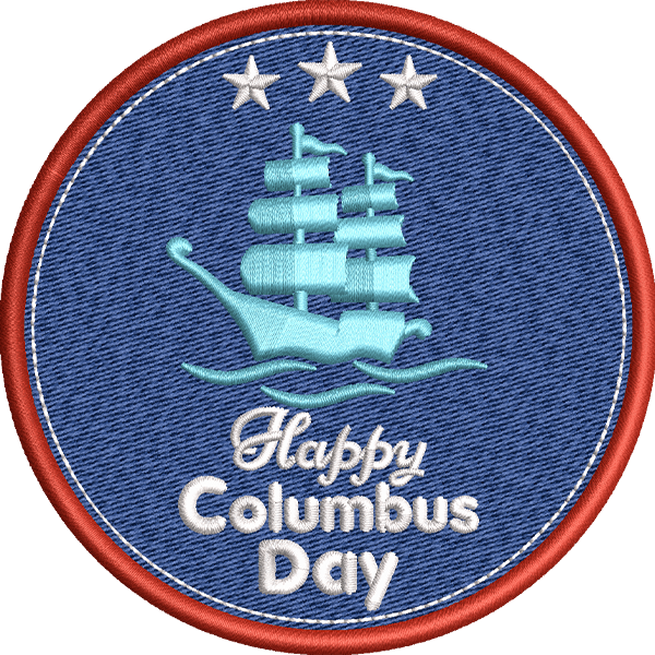 Columbus Day With Stars Design
