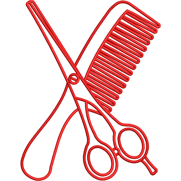 Comb And Scissor Design