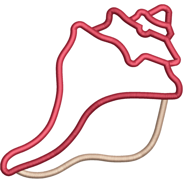 Conch Shell Embroidery Design