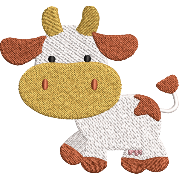 Baby Cow Embroidery Design