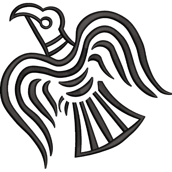 Eagle Flying Outline Embroidery Design