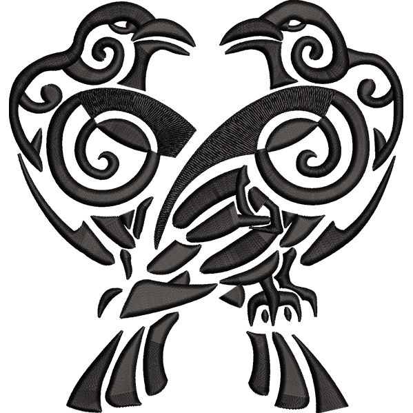 Crows Embroidery Design