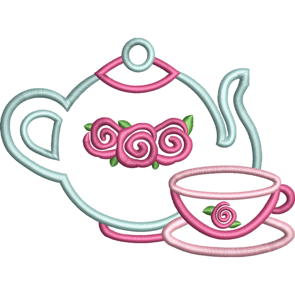 Floral Tea Set Design