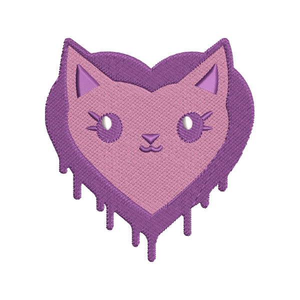 Melty Cat Heart Design