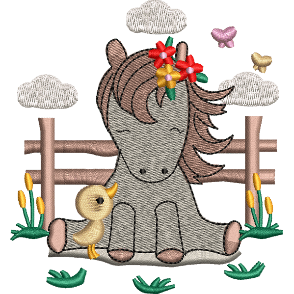 Cute Unicorn Sitting Design