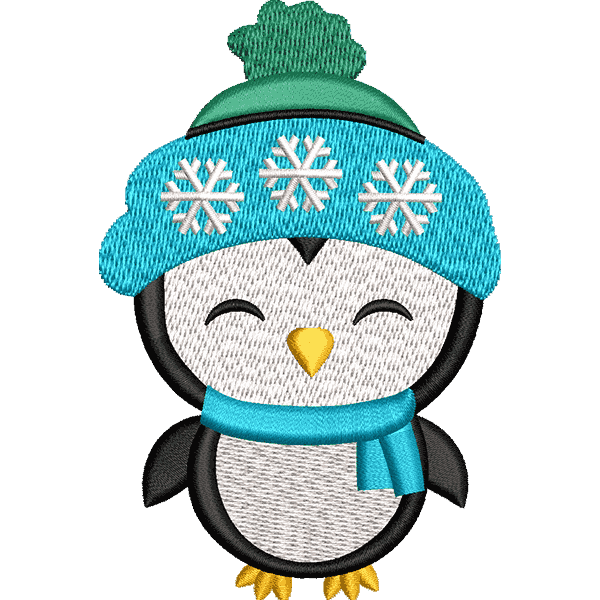 Cute Penguin In Muffler Design